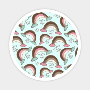 Rainbow ice cream mint flavor patterns Magnet